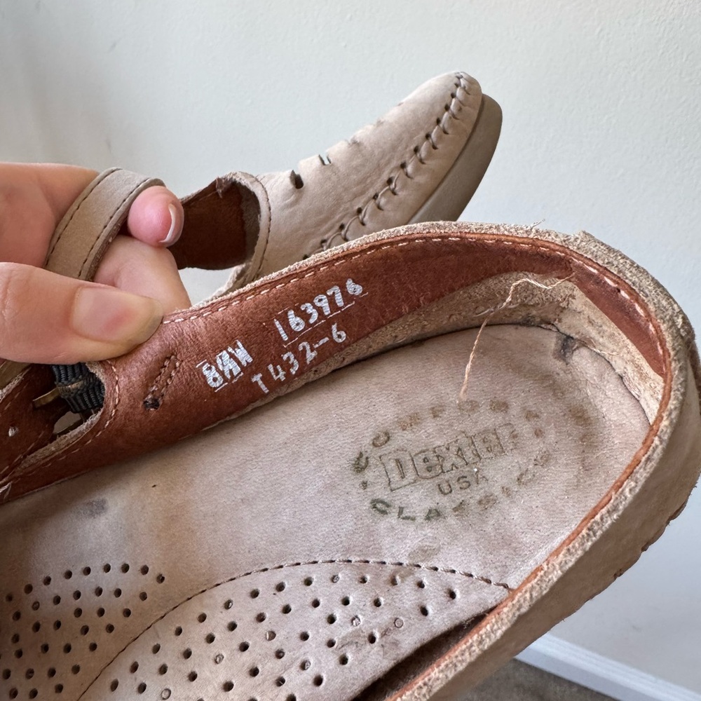 SOLD—Beige Woven Leather Mary Jane Loafers - Picture 11 of 11